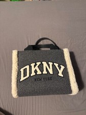 Dkny fluffy tote bag with long