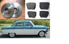 (x2) FORD Zephyr Zodiac Consul Mk2 MkII  FRONT BRAKE DISCS & PADS (Sep 60- 66)