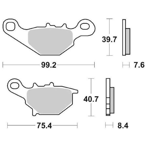 Brake pads sbs - 122hf, for