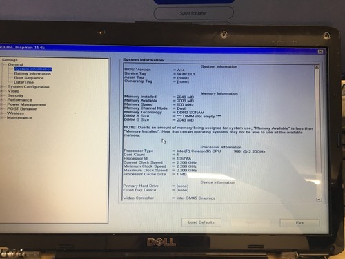 Dell inspiron 1545 motherboard - 1545,