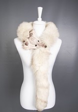 1412 GLAMOROUS REAL BLUE FOX FUR COAT LUXURY FUR JACKET STOLE BEAUTIFUL LOOK