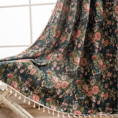 Ustide rose floral curtain - ustide,