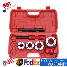 Pipe Threader Iron Pipe Threading Kit Tube Work 1/2 " 3/4" 1 " and 1-1/4"  Red