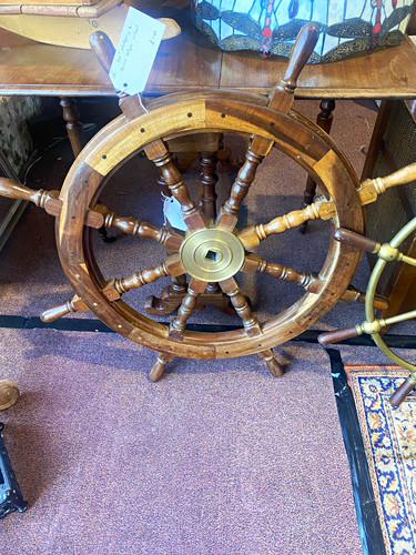 Wooden ship wheel nautical - ship’s,