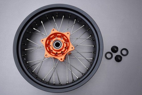 Orange supermoto spoked rim - supermoto,