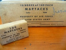 MAPTACKS BOX WW2 ORIGINAL US ARMY AIR FORCE 