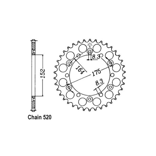 853 rear sprocket - 853.43,