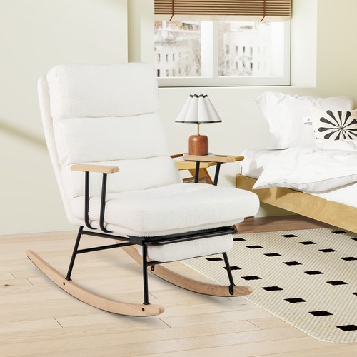 Velvet rocking chair nursery - rocking,