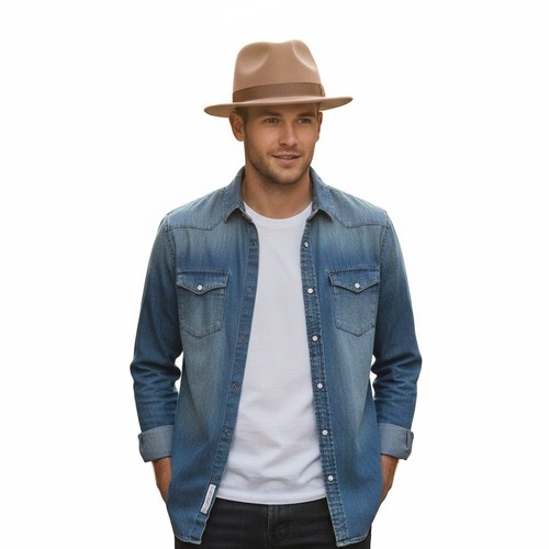 Men wool trilby hat - men’s,
