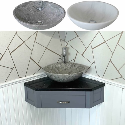 Bathroom vanity unit grey - bathroom,