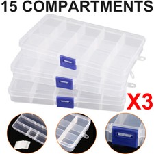 3X Plastic 15 Compartment