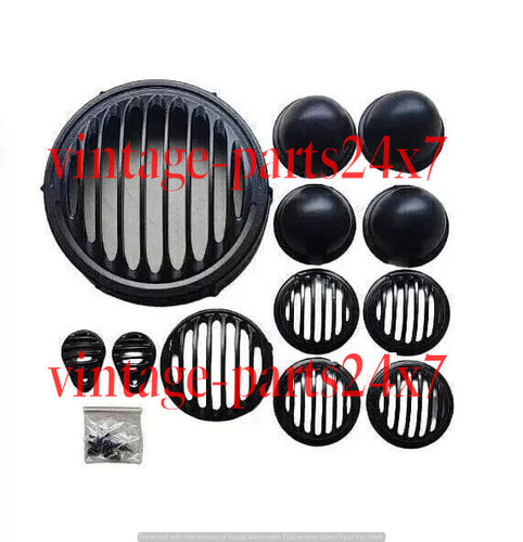 Headlight grill set black - headlight,