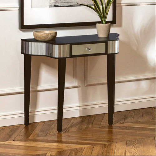 Black mirrored panel top - black,