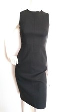 Vintage TARA JARMON dress size 8 -USED ONCE- black wool blend