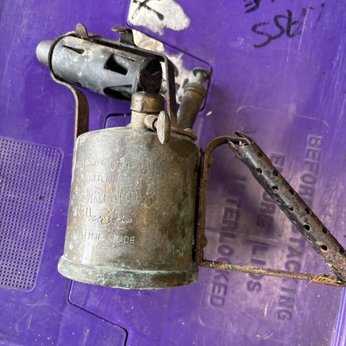 Vintage brass burmos blow lamp - blow,