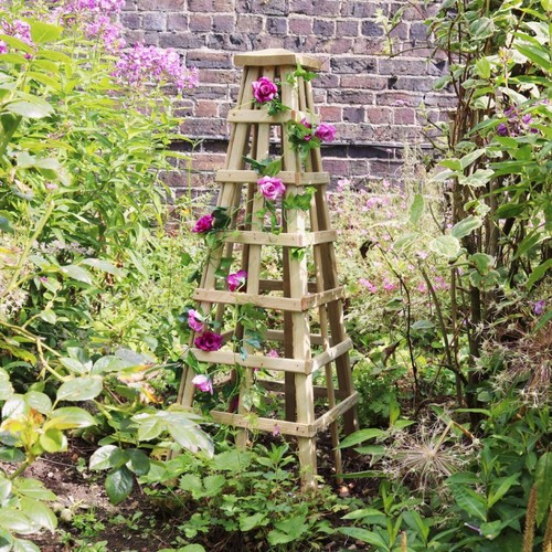 Wooden garden obelisk - wooden, climbing