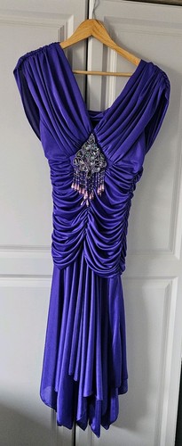 Vintage 80s purple - dress, 6