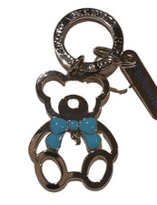 Mikimoto Teddy Bear Keychain – Silver Tone with Pearl Detail  Vintage Japan Gift