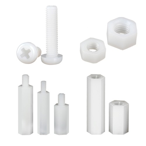 White plastic nylon - white,