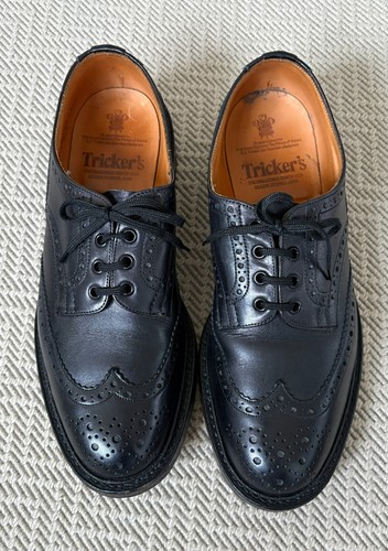 Trickers mens black derby - mens,