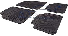 Front & Rear BLACK RUBBER Car Mats FOR NISSAN Elgrand