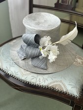 Pale Grey Hat Wedding Races