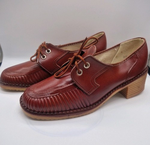Vintage 70s leather shoes - leather, with