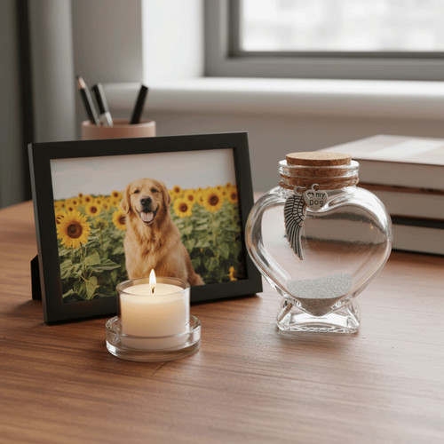 Glass pet hair keepsake - glass,