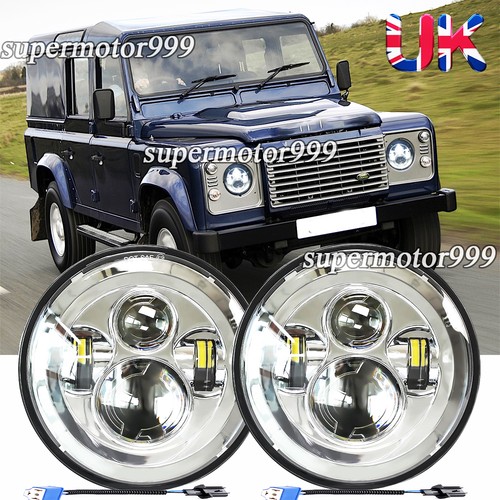 Led headlights pair land rover - pair,
