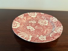 Burleigh Victorian Chintz Pink Luncheon Plate 8.5" England