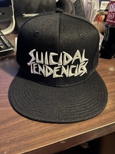 New Suicidal Tendencies OG White Logo Snapback Black  Hat Cap