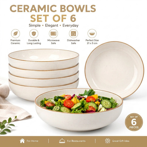Pcs ceramic bowls set pasta - pcs,
