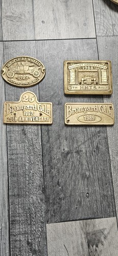 Vintage brass plaques historic - vintage,
