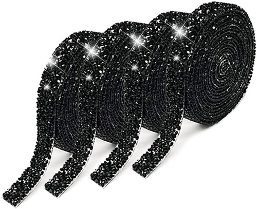 Rolls black resin - black, rhinestone