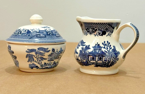 Vintage churchill blue willow - vintage,