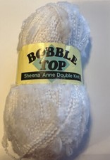 Sheena Anne Double Knit Bobble Top 50g Wool Ball White