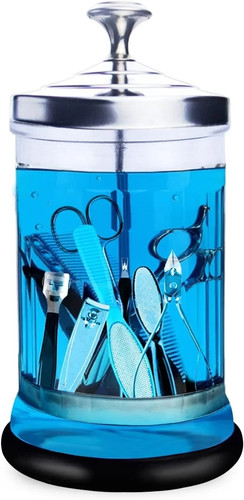 Barber disinfectant jar with - barber,