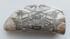 LARGE VINTAGE SCRIMSHAW