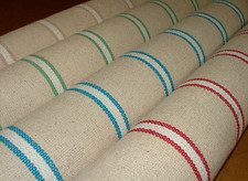 Saint Raphael French Grain Sack Cotton Stripe Curtain Upholstery Cushion Fabric