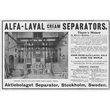 ALFA-LAVAL Cream Separators Victorian Advertisement 1900