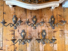 5x Vintage Brass Wall Sconce