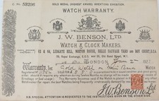 Rare 1921 J W Benson, UK Gold