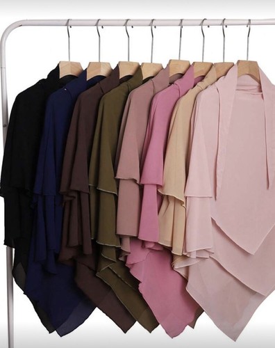 Two layers short khimar string - short, khimar,string