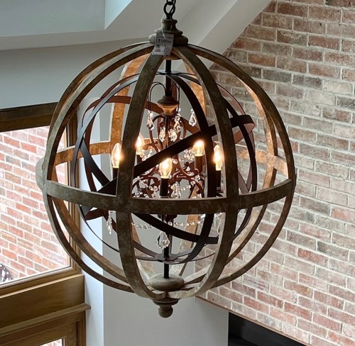 Large round wooden orb