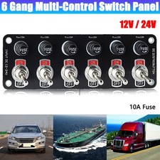 6 Gang Toggle Switch Panel