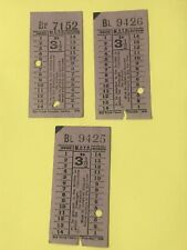 M.C.T.D Manchester Train Team Bus Tickets X3 Collectible 
