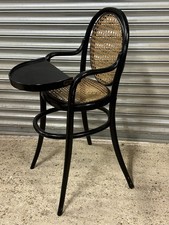 Antique Ebonised Thonet Bentwood Child’s High Chair with Table & Foot Support