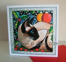 Siamese cat painting art