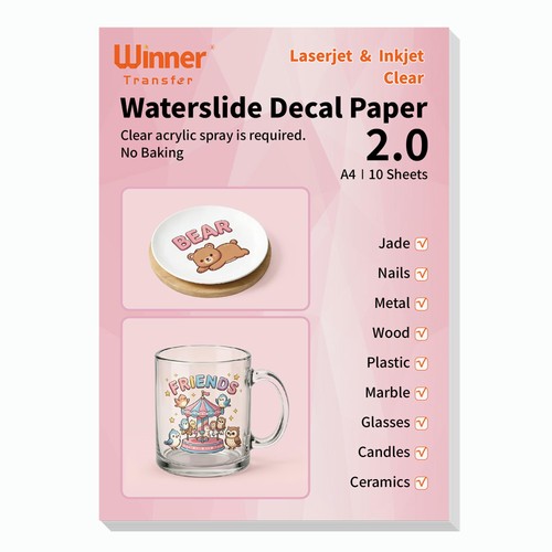 Waterslide decal paper clear - waterslide,