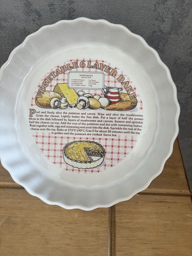 Vintage flan pie dish 1980s - pie,